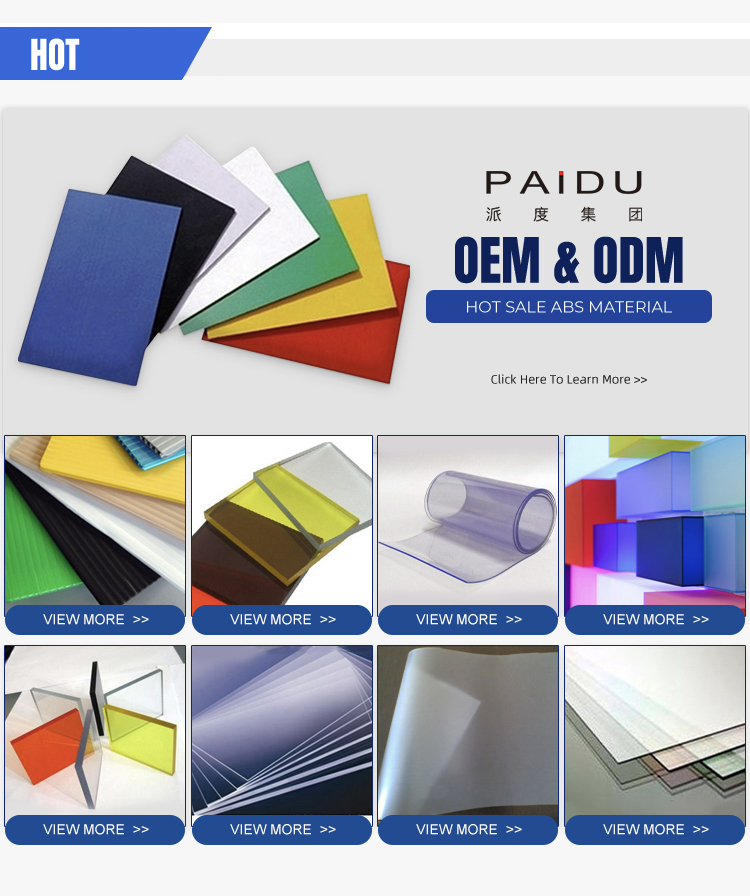 Paidu Group ABS BOARD ABS Plastic Sheet For ABS Vacuum Forming