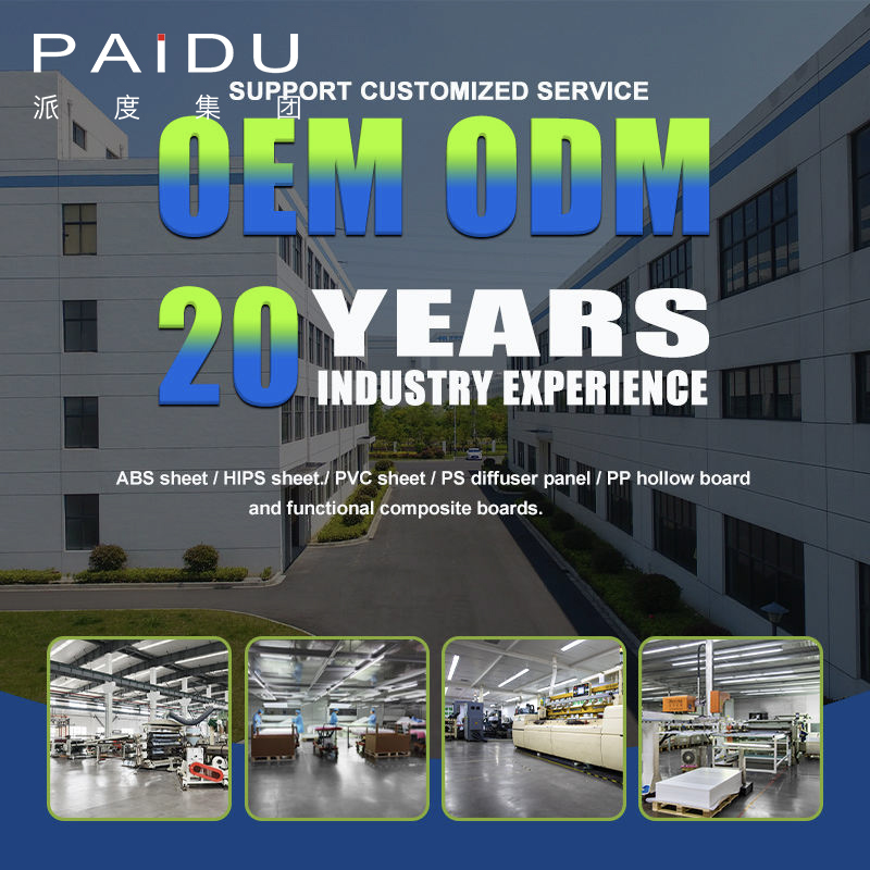PAIDU GROUP Custom Composite Light Weight A4 Size 4mm Hips Glossy Polystyrene Plastic Sheet