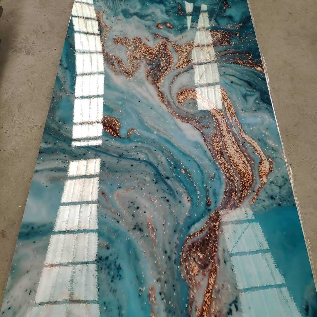 Custom size decroative pvc plastic sheet PVC Marble Interior UV Board Paidu Supplier